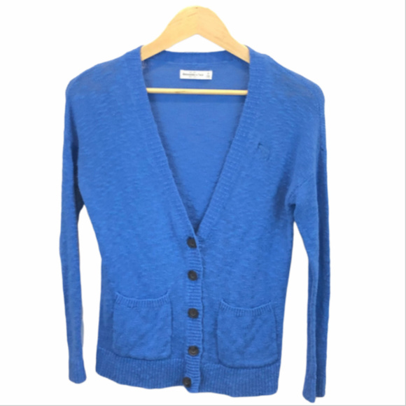 Abercrombie & Fitch Sweaters - Abercrombie & Fitch Women's Blue Cardigan - Med